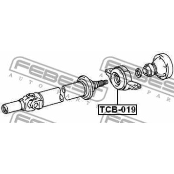 Подшипник, промежуточный подшипник карданного вала FEBEST TCB-019-3