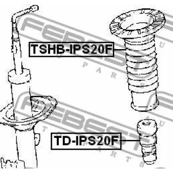 Амортизатор передний для TOYOTA AVENSIS(#ACM2#,#CLM2#), NOAH/VOXY(#AZR6#) <b>FEBEST TD-IPS20F</b>-3