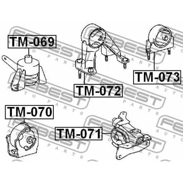 Подвеска двигателя FEBEST TM-070-3
