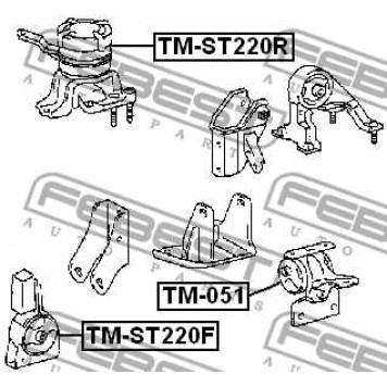 Подвеска двигателя FEBEST TM-ST220F-3