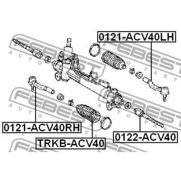 Пыльник рулевого управления FEBEST TRKB-ACV40-3
