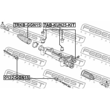 Пыльник рулевого управления FEBEST TRKB-GGN15-3