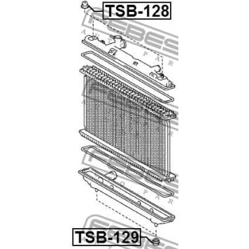 Втулка крепл радиатора TOYOTA CAMRY ACV3#/MCV3# 2001-2006 <b>FEBEST TSB-129</b>-1