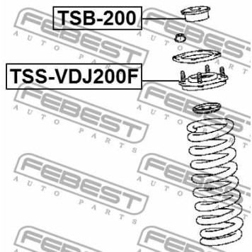 Втулка амортизатора передняя TOYOTA LAND CRUISER 200 <b>FEBEST TSB-200</b>-1
