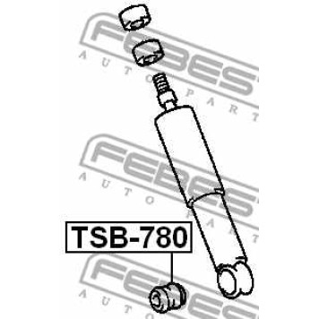 Дистанционная труба, амортизатор FEBEST TSB-780-3