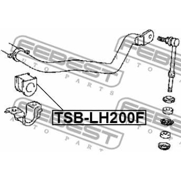 Опора стабилизатора FEBEST TSB-LH200F-3