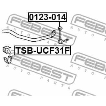 Опора стабилизатора FEBEST TSB-UCF31F-3
