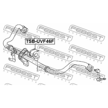 Опора стабилизатора FEBEST TSB-UVF46F-3