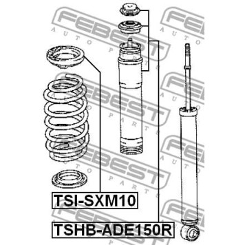 Пыльник задн амортизатора TOYOTA COROLLA E150 2006-2013 <b>FEBEST TSHB-ADE150R</b>-2