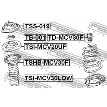 Тарелка пружины FEBEST TSI-MCV30LOW-3