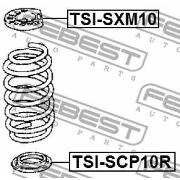 Проставка задн пружины нижняя TOYOTA YARIS P1 <b>FEBEST TSI-SCP10R</b>