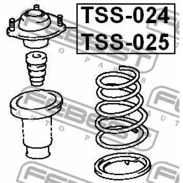 Опора заднего амортизатора правая FEBEST TSS-024-1