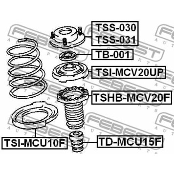 Подвеска амортизатора FEBEST TSS-030-3