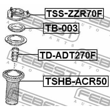 Опора переднего амортизатора подходит для TOYOTA NOAH/VOXY ZRR7# 2007.06-2014.01 [JP] <b>FEBEST TSS-ZZR70F</b>-1