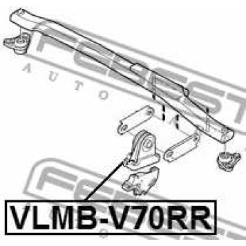Сайлентблок задн опоры двигателя подходит для VOLVO XC90 2003-2014 <b>FEBEST VLMB-V70RR</b>-2