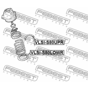 Проставка задней пружины нижняя подходит для VOLVO XC90 2003-2014 <b>FEBEST VLSI-S80LOWR</b>-1