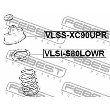 Опора амортизатора задняя VOLVO XC90 2003- <b>FEBEST VLSS-XC90UPR</b>-1