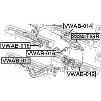Подвеска рычага независимой подвески колеса FEBEST VWAB-011-3