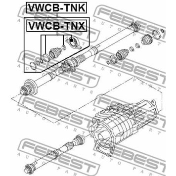 Подшипник подвесной VOLKSWAGEN TOUAREG 2010- <b>FEBEST VWCB-TNK</b>-2