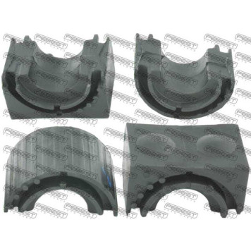 Втулка стабилизатора передняя комплект-4 половинки SKODA OCTAVIA II 2004-2012 <b>FEBEST VWSB-5K1F-KIT</b>-1