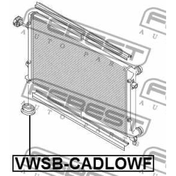 Опора радиатора VW PASSAT B6/B7 <b>FEBEST VWSB-CADLOWF</b>-1