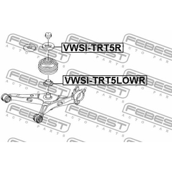 Проставка задн пружины нижняя VW TRANSPORTER T5 2003-2015 <b>FEBEST VWSI-TRT5LOWR</b>-1