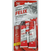 Клей эпоксидный 2-компонентный FELIX (2х17мл) прозрачный 4мин