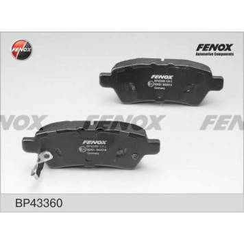 Колодки задние Nissan Pathfinder, 2.5D-4.0, 05- <b>FENOX BP43360</b>-1