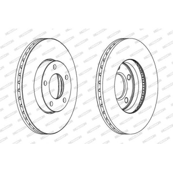 Диск тормозной передний MAZDA 3 (BK, BL) <b>FERODO DDF1311C</b>