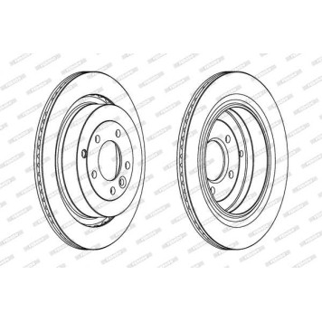 Диск тормозной задний LAND ROVER DISCOVERY IV, RANGE ROVER III, SPORT <b>FERODO DDF1433C-1</b>-1
