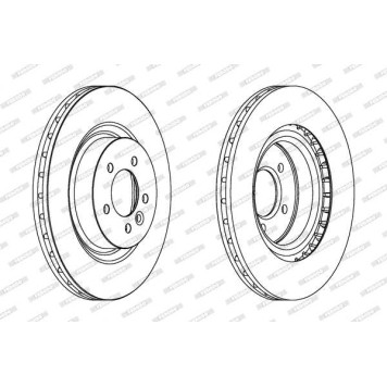 Диск тормозной передний RANGE SPORT (L320), LAND ROVER DISCOVERY IV <b>FERODO DDF1434C-1</b>-1