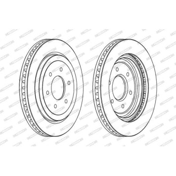 Диск тормозной 1 шт <b>FERODO DDF1611C-1</b>