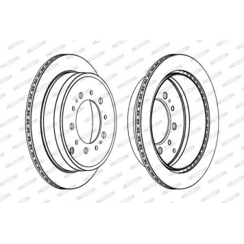 Диск тормозной задний TOYOTA LAND CRUISER 200 <b>FERODO DDF1799C-1</b>