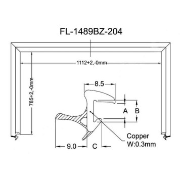 Молдинг лобового стекла TOYOTA COROLLA MATRIX / VOLTZ / PONTIAC VIBE 02-08 <b>FLEXLINE FL-1489BZ</b>