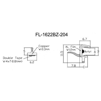 Молдинг лобового стекла FORD FUSION 02-12 <b>FLEXLINE FL-1622BZ</b>