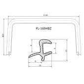 Молдинг лобового стекла FORD FOCUS 98-04 <b>FLEXLINE FL-1694BZ</b>