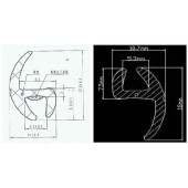 Молдинг универсальный - бухта 30м (цена за 1метр) <b>FLEXLINE FL-18MM</b>