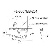Молдинг лобового стекла нижний VOLKSWAGEN PASSAT B5 96-05 / SKODA SUPERB 02-08 <b>FLEXLINE FL-2067BB</b>