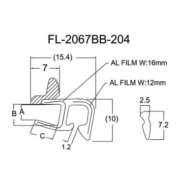Молдинг лобового стекла нижний VOLKSWAGEN PASSAT B5 96-05 / SKODA SUPERB 02-08 <b>FLEXLINE FL-2067BB</b>