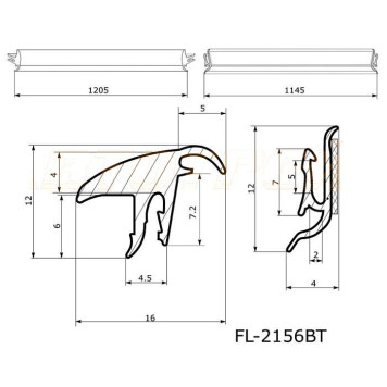 Молдинг лобового стекла NISSAN CEFIRO A33 98-03 / NISSAN MAXIMA 98-06 <b>FLEXLINE FL-2156BT</b>