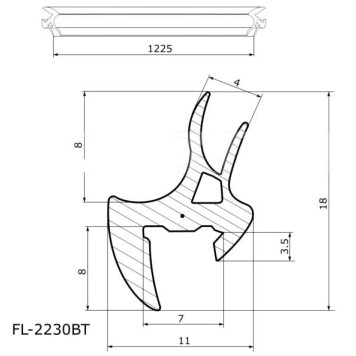 Молдинг лобового стекла TOYOTA KLUGER / HIGHLANDER 00-07 <b>FLEXLINE FL-2230BT</b>