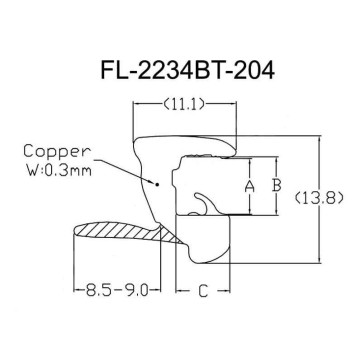 Молдинг лобового стекла PEUGEOT 206 06-12 <b>FLEXLINE FL-2234BT</b>