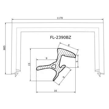 Молдинг лобового стекла TOYOTA HARRIER / LEXUS RX330 03-08 <b>FLEXLINE FL-2390BZ</b>