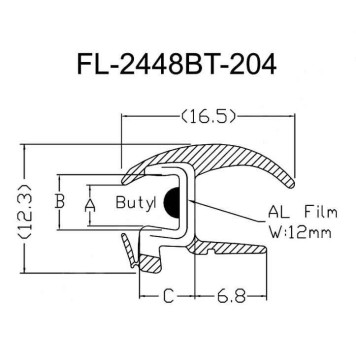 Молдинг лобового стекла BMW 5-SERIES E60 / 61 03-09 <b>FLEXLINE FL-2448BT</b>
