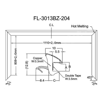 Молдинг лобового стекла HONDA FIT / JAZZ 07-13 <b>FLEXLINE FL-3013BZ</b>