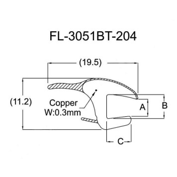 Молдинг лобового стеклa KIA SOUL AM 09-12 <b>FLEXLINE FL-3051BT</b>