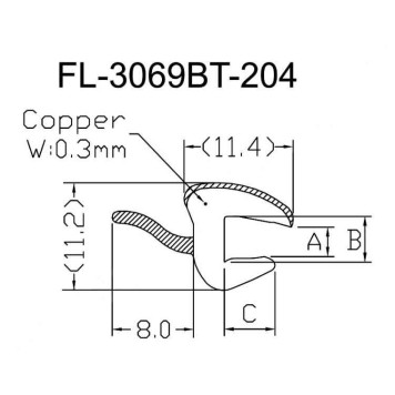Молдинг лобового стекла HYUNDAI ELANTRA / AVANTE 06-10 <b>FLEXLINE FL-3069BT</b>
