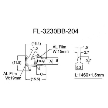 Молдинг лобового стекла нижний (кассета) BMW X1 E84 09-15 <b>FLEXLINE FL-3230BB</b>