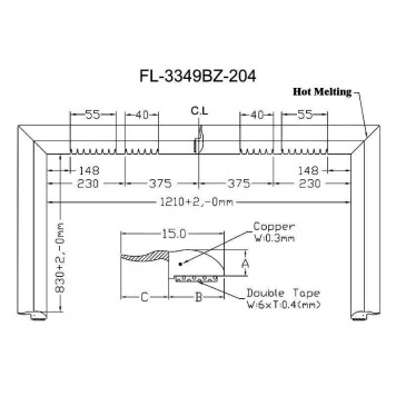 Молдинг лобового стекла KIA OPTIMA 4D 10-16 <b>FLEXLINE FL-3349BZ</b>