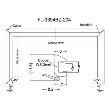 Молдинг лобового стекла MITSUBISHI ASX / OUTLANDER SPORT 10- <b>FLEXLINE FL-3394BZ</b>